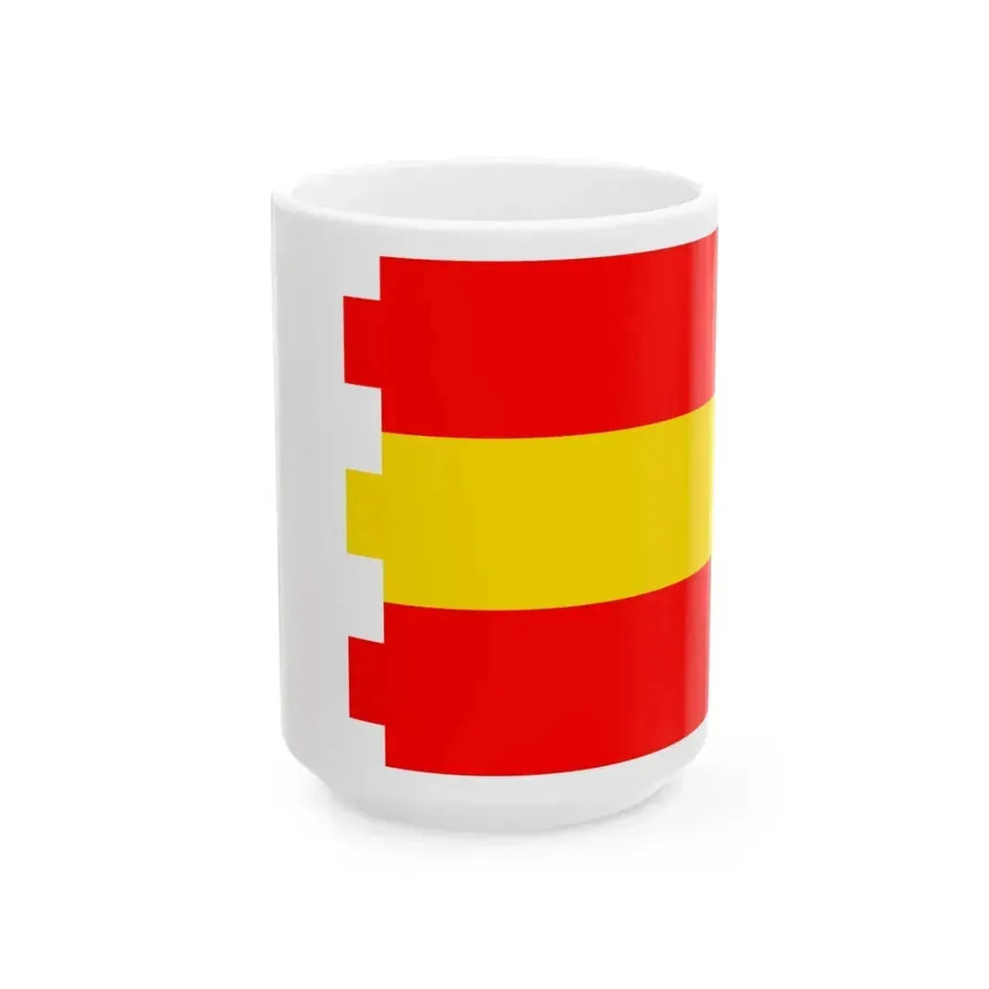 Flag of District Soroca (Moldova) White Coffee Mug 15oz - Go Mug Yourself