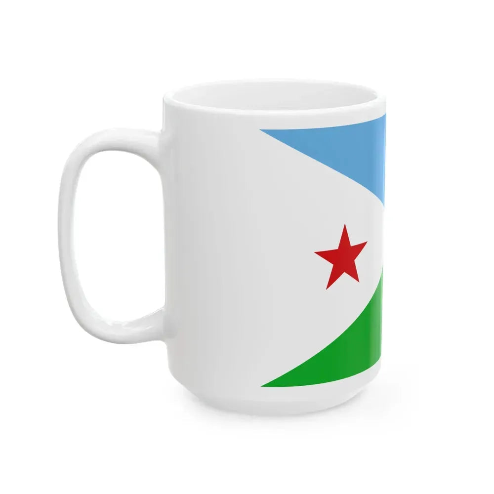 Flag of Djibouti (Djibouti) White Coffee Mug - Go Mug Yourself