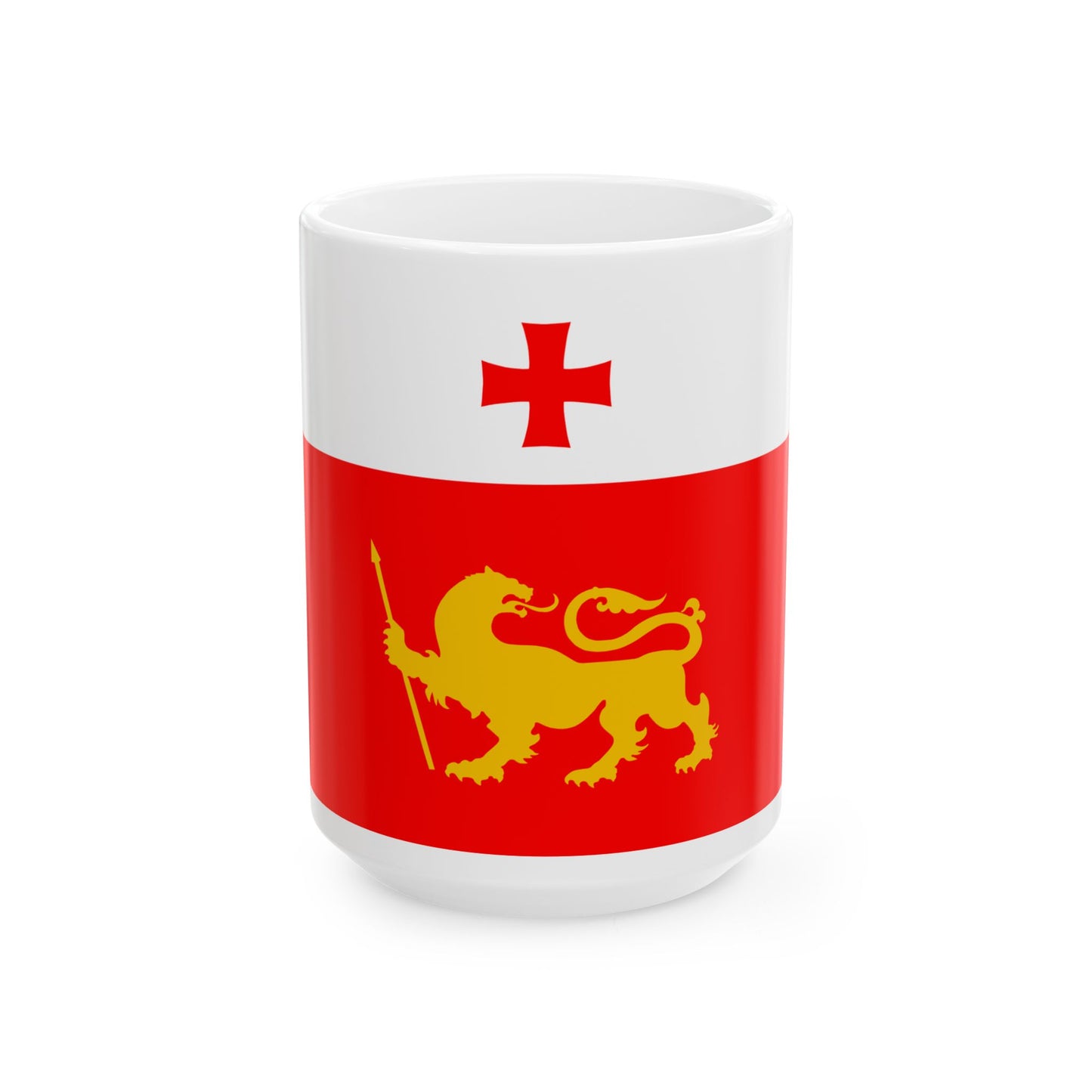 Flag of Dmanisi Municipality (Georgia) White Coffee Mug-15oz-Go Mug Yourself