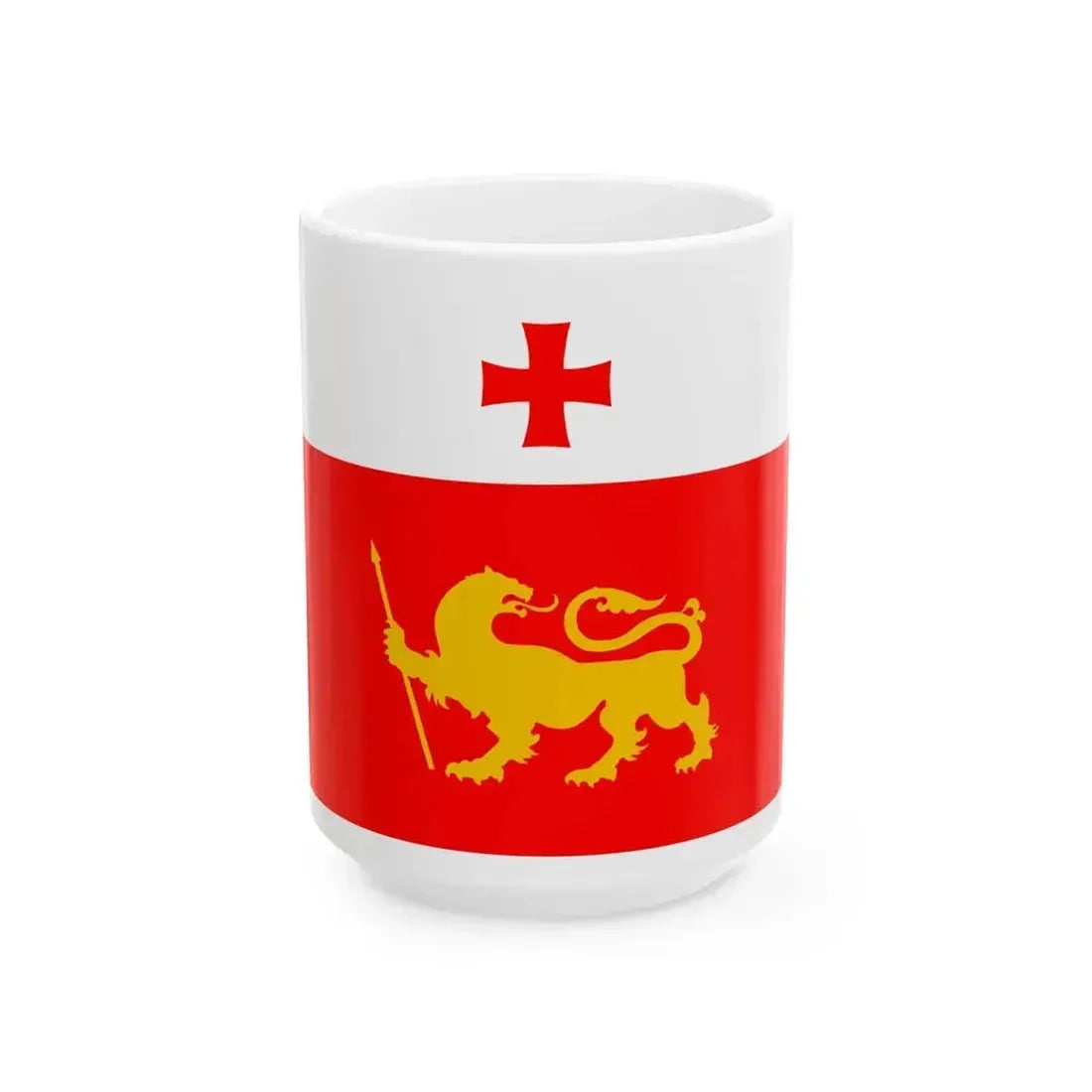 Flag of Dmanisi Municipality (Georgia) White Coffee Mug 15oz - Go Mug Yourself