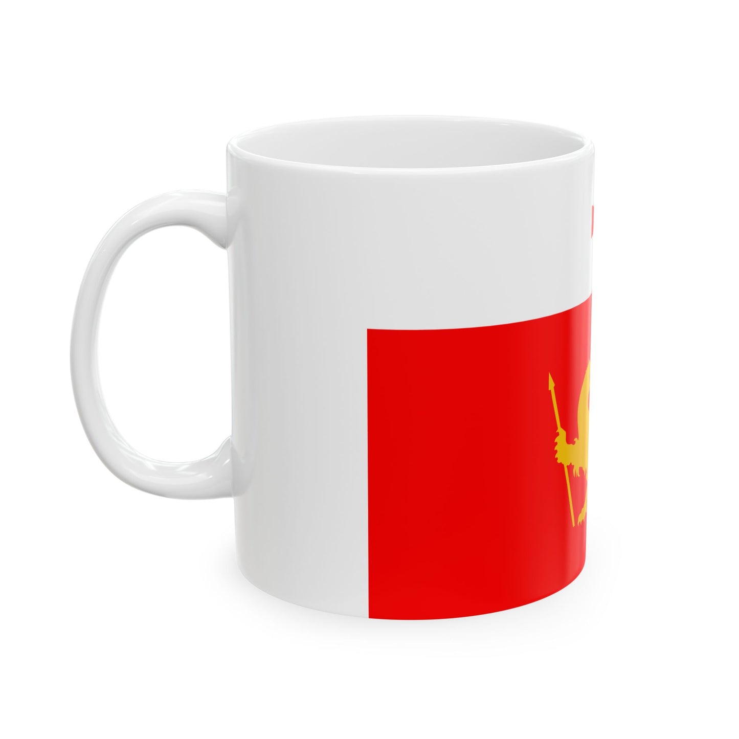 Flag of Dmanisi Municipality (Georgia) White Coffee Mug-Go Mug Yourself