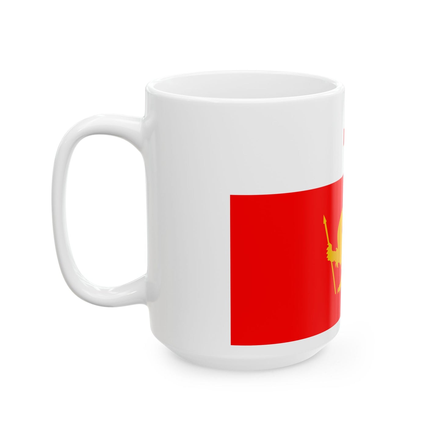 Flag of Dmanisi Municipality (Georgia) White Coffee Mug-Go Mug Yourself