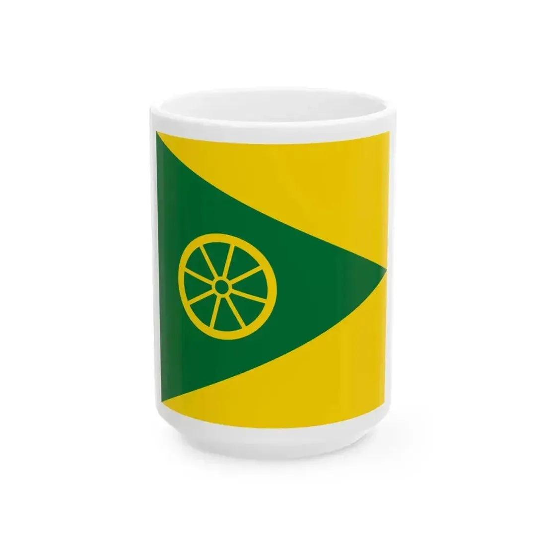 Flag of Dmytrivka Kropyvnytskyi Raion (Ukraine) White Coffee Mug 15oz - Go Mug Yourself