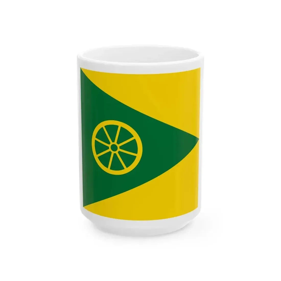 Flag of Dmytrivka Kropyvnytskyi Raion (Ukraine) White Coffee Mug 15oz - Go Mug Yourself