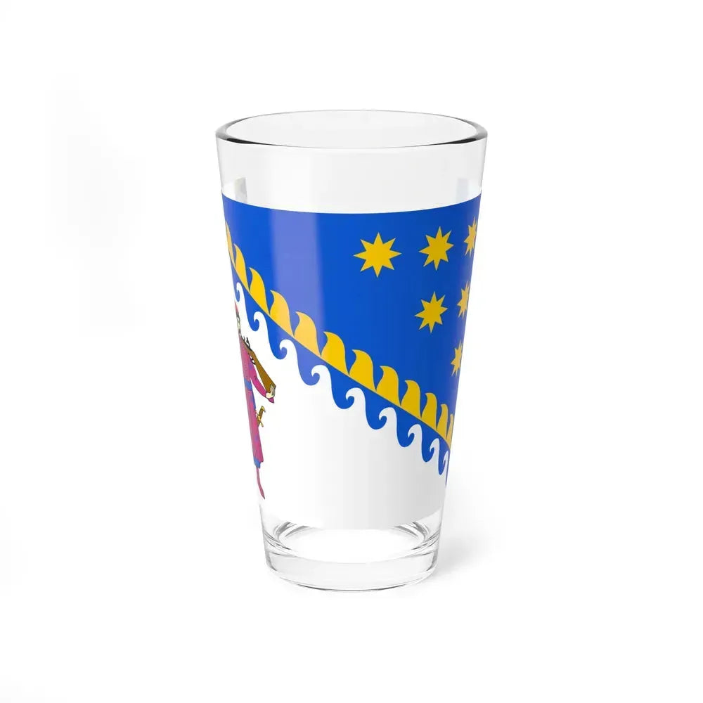 Flag of Dnipropetrovsk Oblast Ukraine - Pint Glass 16oz 16oz - Go Mug Yourself