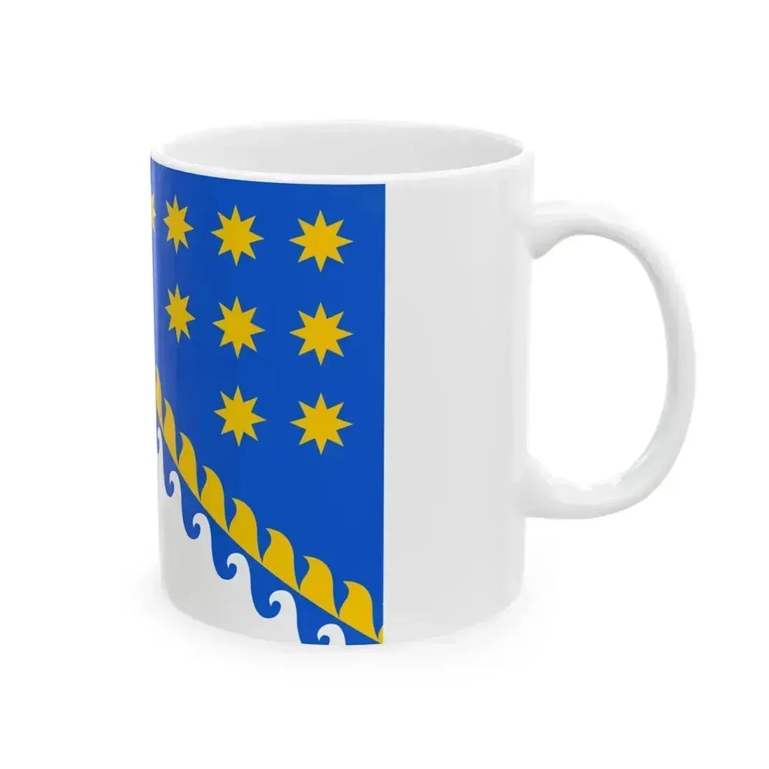 Flag of Dnipropetrovsk Oblast (Ukraine) White Coffee Mug - Go Mug Yourself