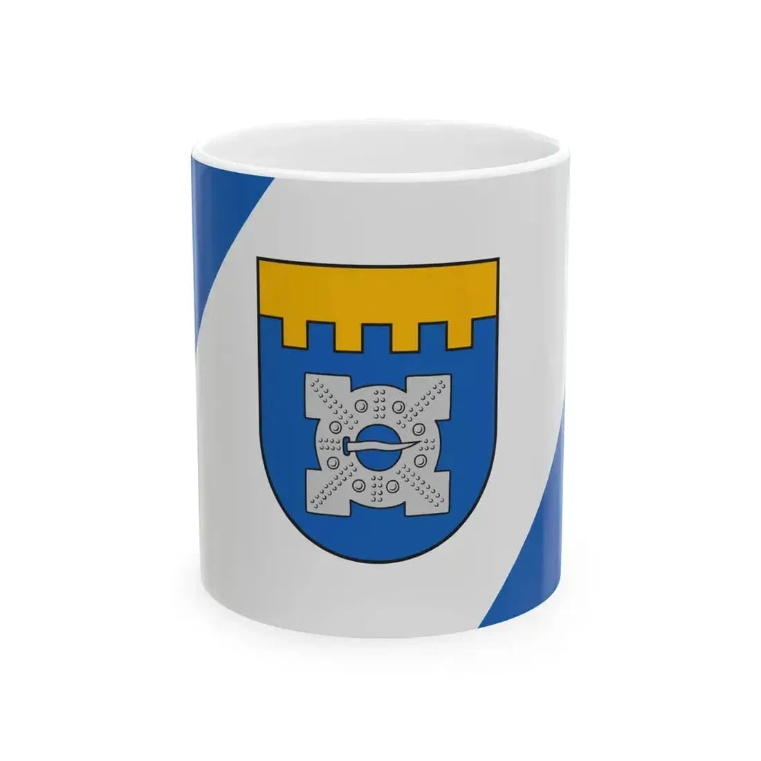 Flag of Dobeles novads (Latvia) White Coffee Mug 11oz - Go Mug Yourself
