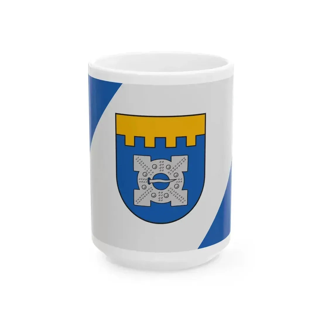 Flag of Dobeles novads (Latvia) White Coffee Mug 15oz - Go Mug Yourself