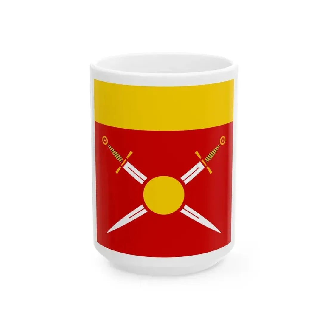 Flag of Dobromyl (Ukraine) White Coffee Mug 15oz - Go Mug Yourself
