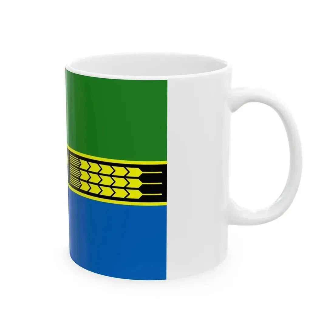 Flag of Dobropillia raion (Ukraine) White Coffee Mug - Go Mug Yourself