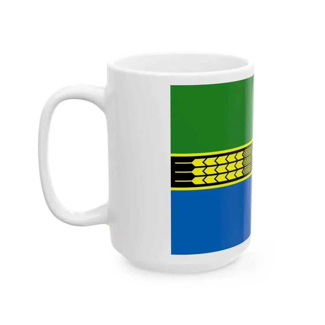 Flag of Dobropillia raion (Ukraine) White Coffee Mug - Go Mug Yourself