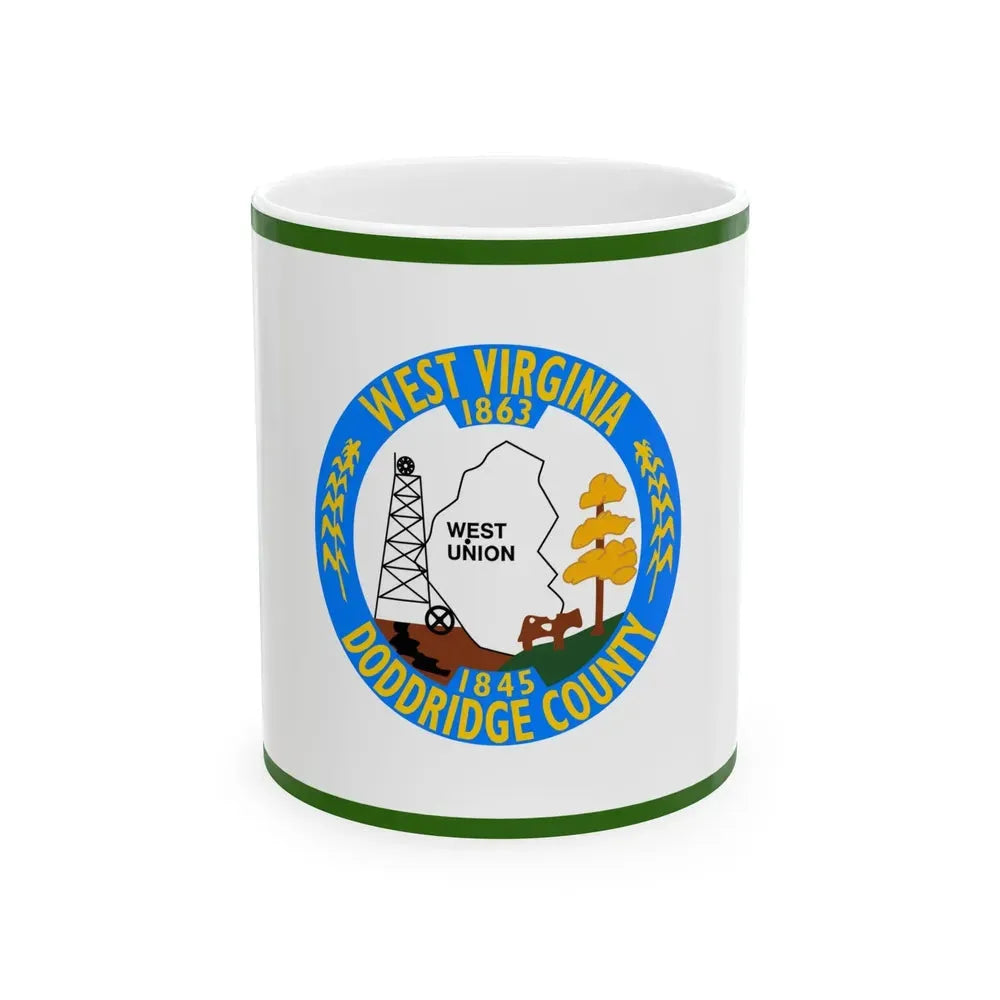 Flag of Doddridge County West Virginia (United States) White Coffee Mug 11oz - Go Mug Yourself