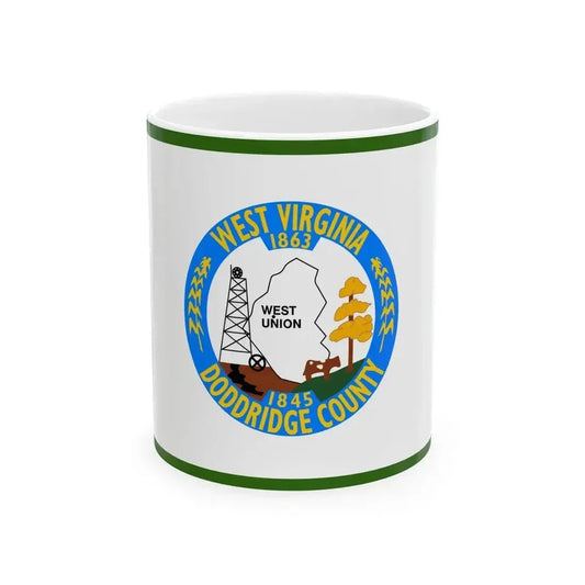 Flag of Doddridge County West Virginia (United States) White Coffee Mug 11oz - Go Mug Yourself