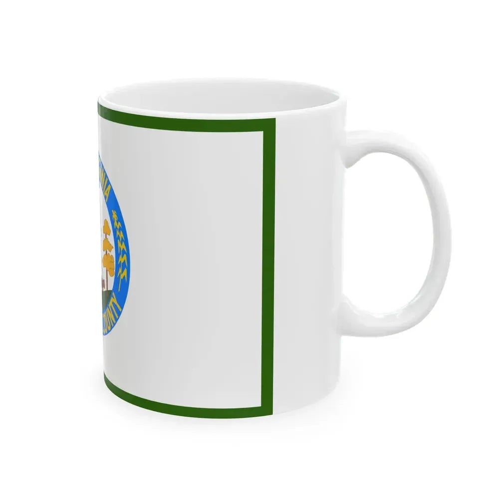 Flag of Doddridge County West Virginia (United States) White Coffee Mug - Go Mug Yourself