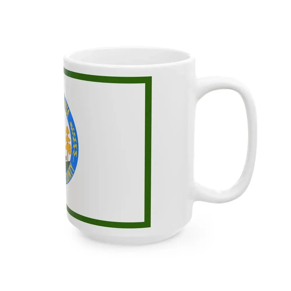 Flag of Doddridge County West Virginia (United States) White Coffee Mug - Go Mug Yourself