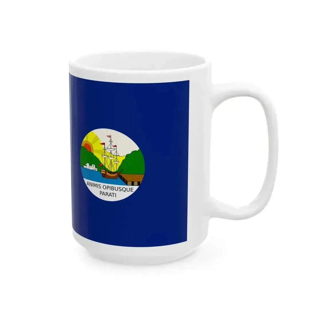 Flag of Dominica 1875-1955 (Dominica) White Coffee Mug - Go Mug Yourself