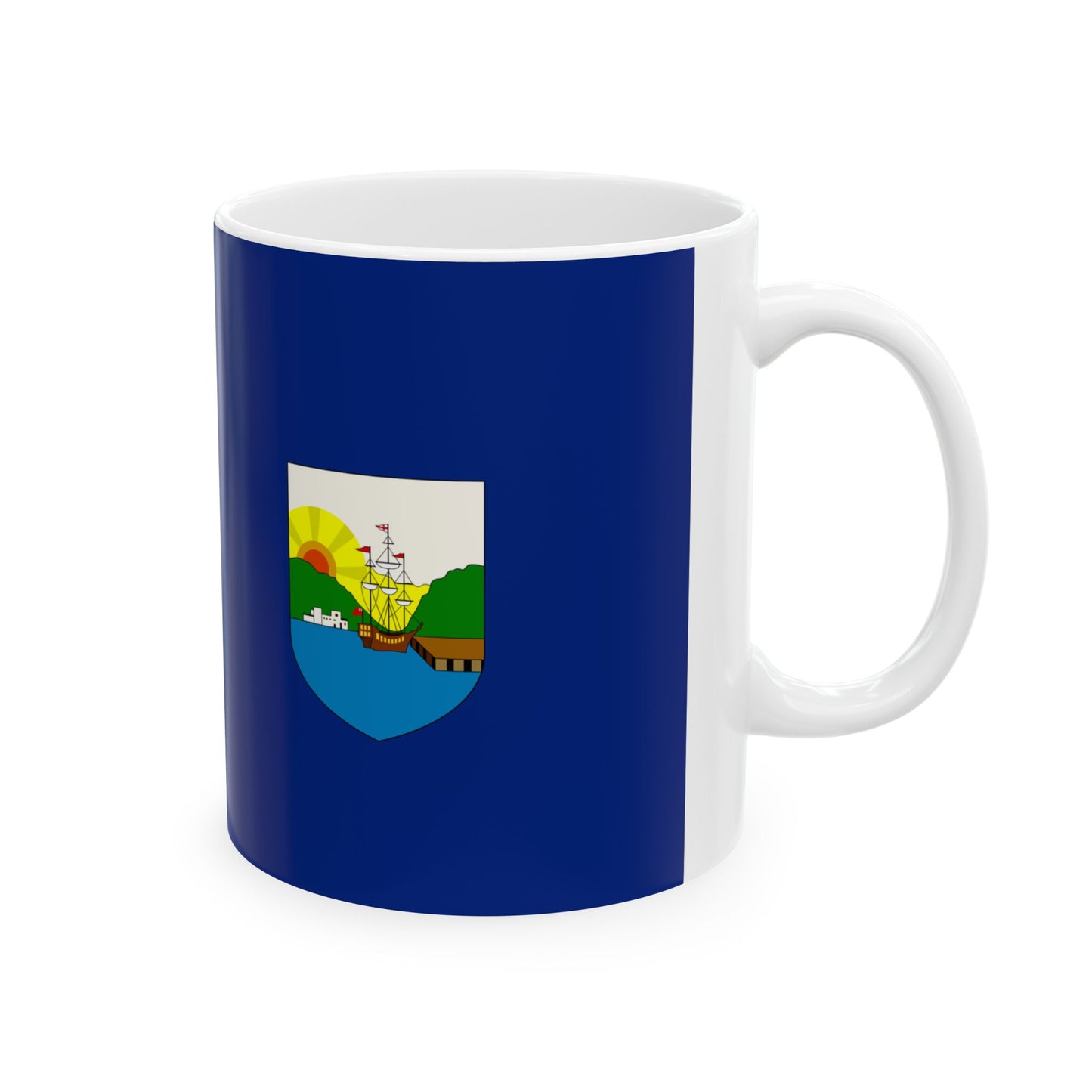 Flag of Dominica 1955-1965 (Dominica) White Coffee Mug-Go Mug Yourself