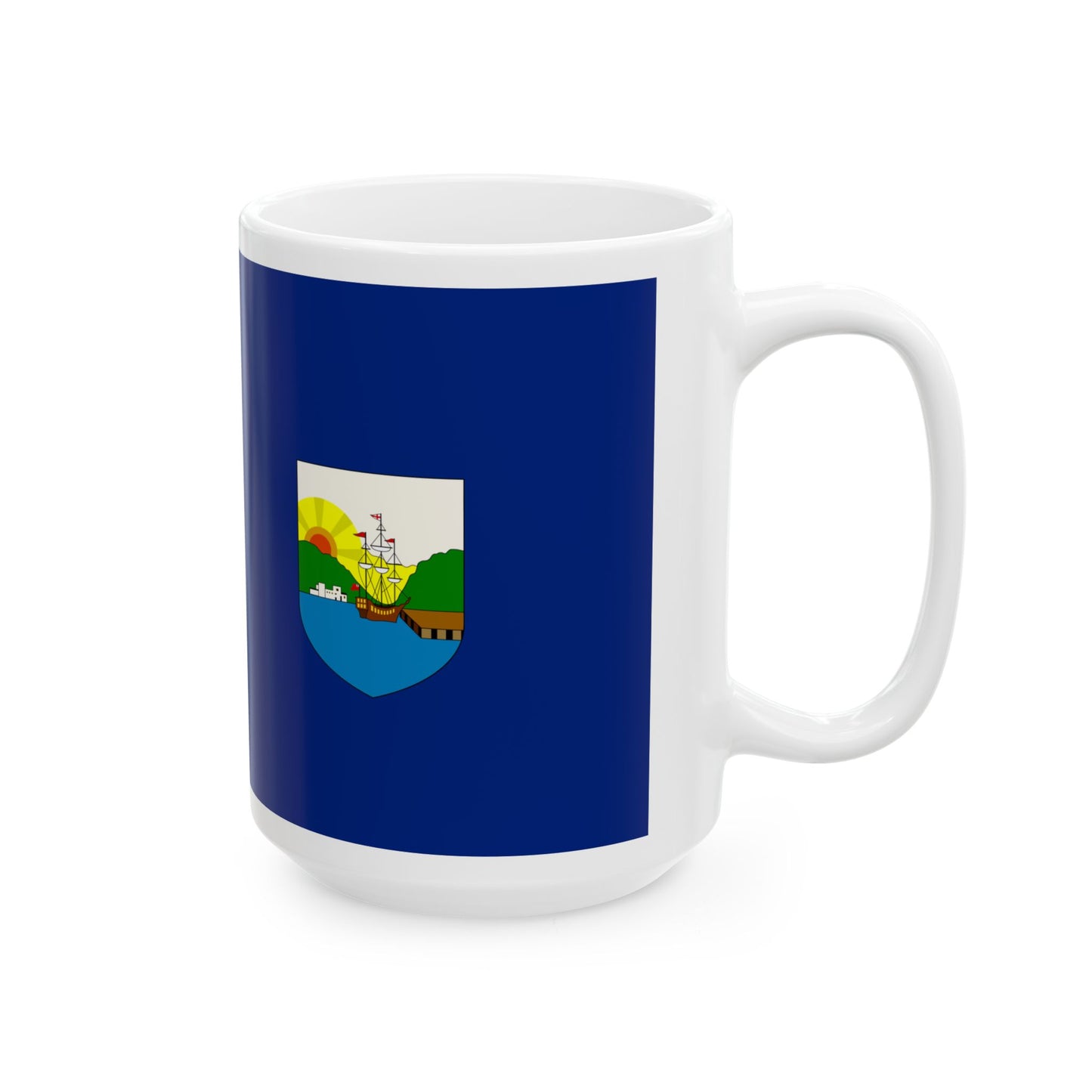 Flag of Dominica 1955-1965 (Dominica) White Coffee Mug-Go Mug Yourself