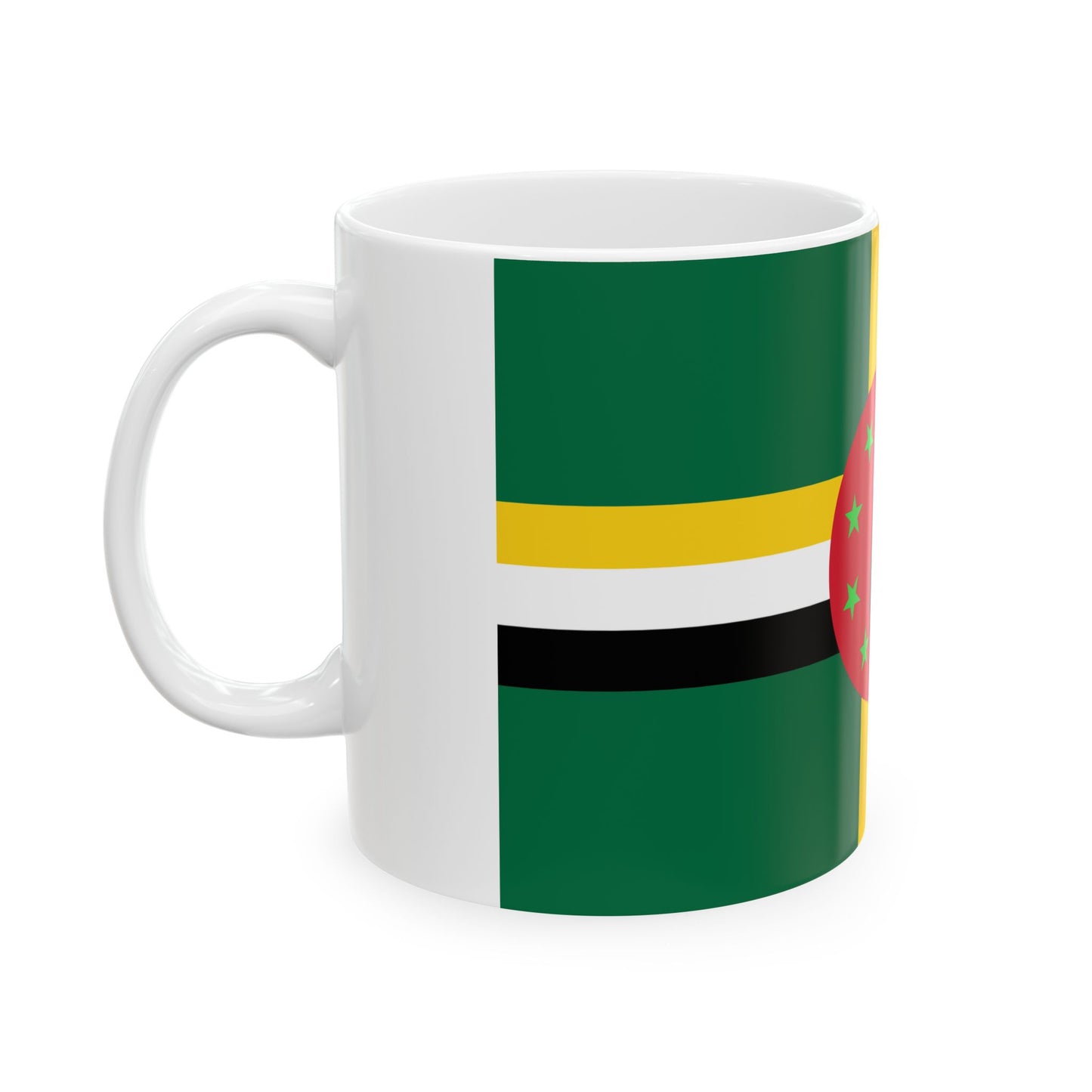 Flag of Dominica 1978-1981 3-2 (Dominica) White Coffee Mug-Go Mug Yourself