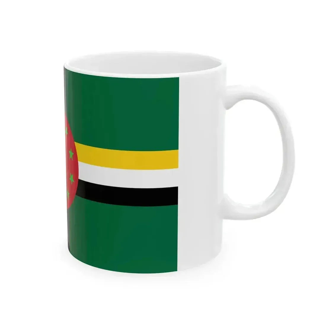 Flag of Dominica 1978-1981 3-2 (Dominica) White Coffee Mug - Go Mug Yourself