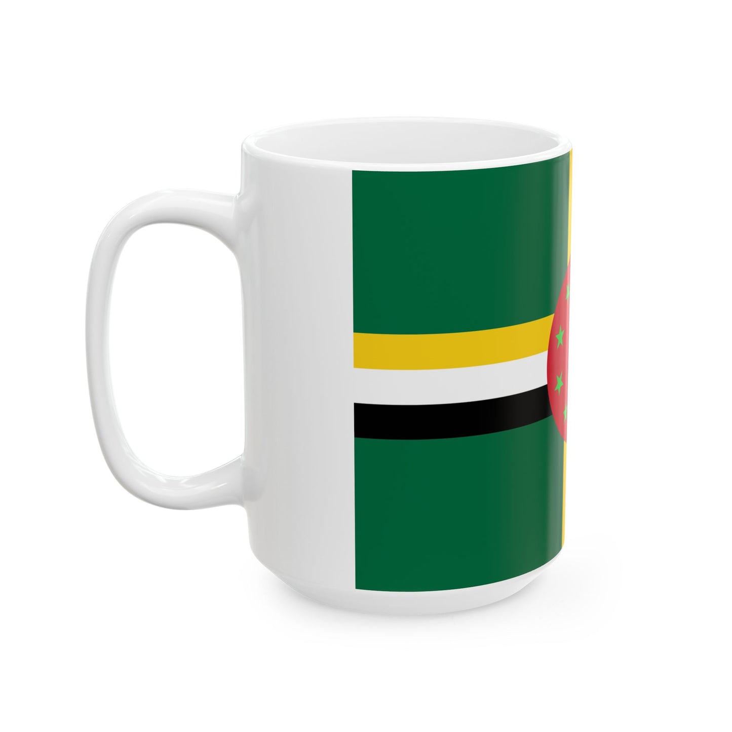 Flag of Dominica 1978-1981 3-2 (Dominica) White Coffee Mug-Go Mug Yourself