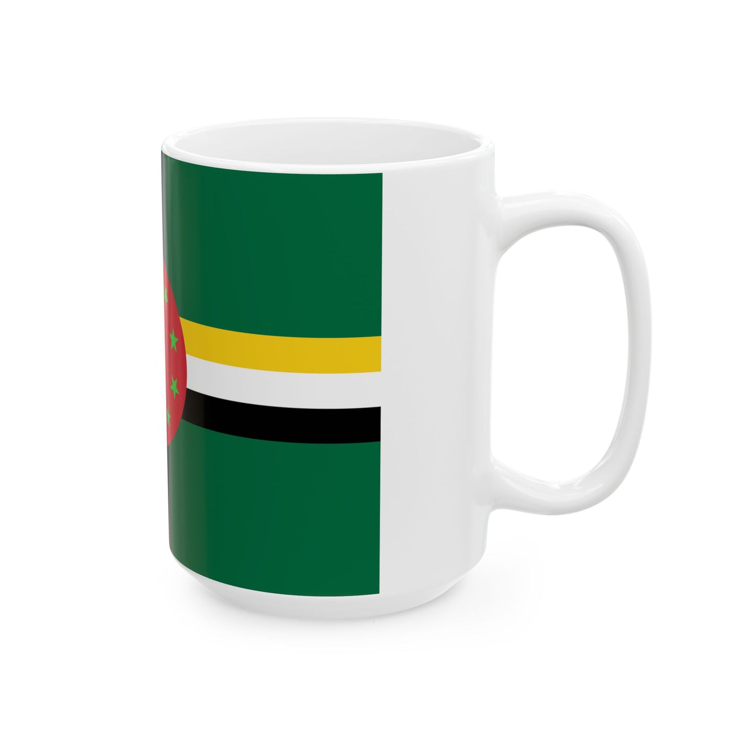 Flag of Dominica 1978-1981 3-2 (Dominica) White Coffee Mug-Go Mug Yourself
