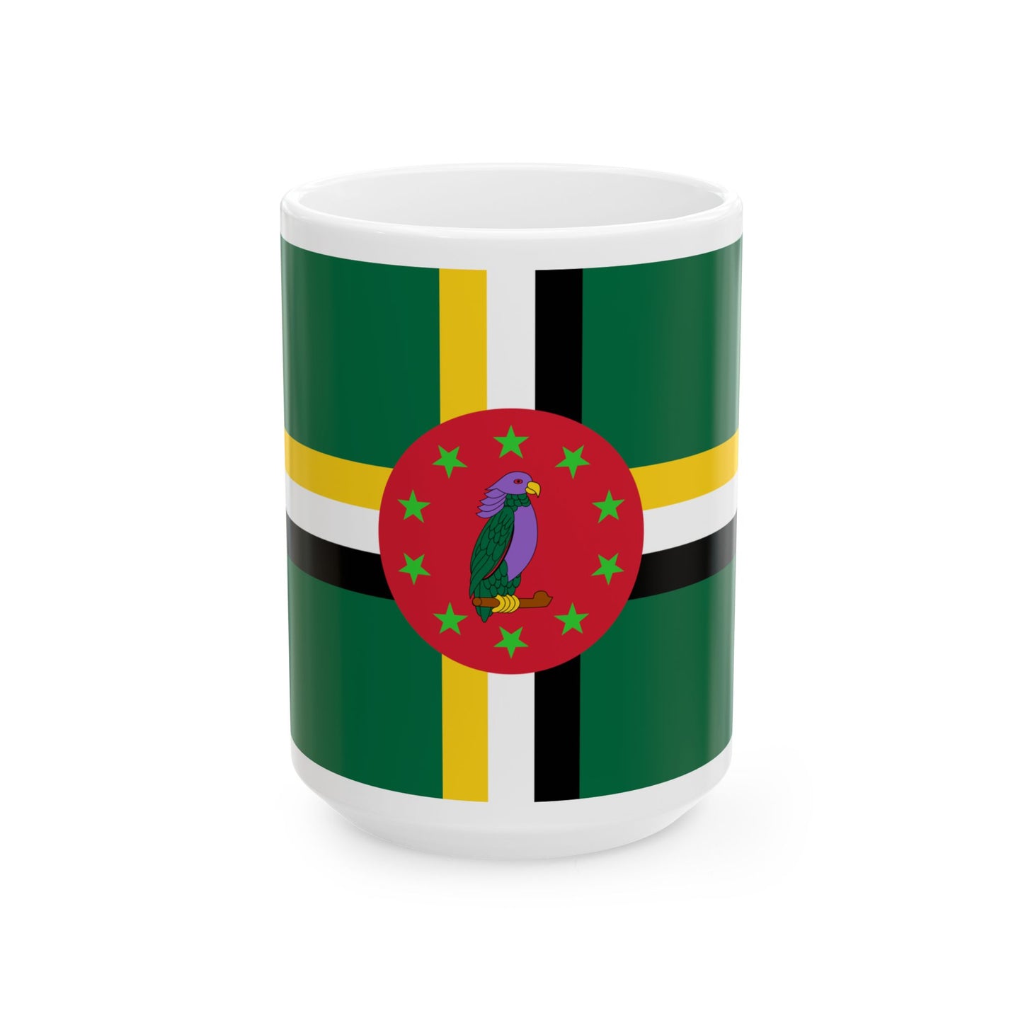 Flag of Dominica 1978-1981 (Dominica) White Coffee Mug-15oz-Go Mug Yourself