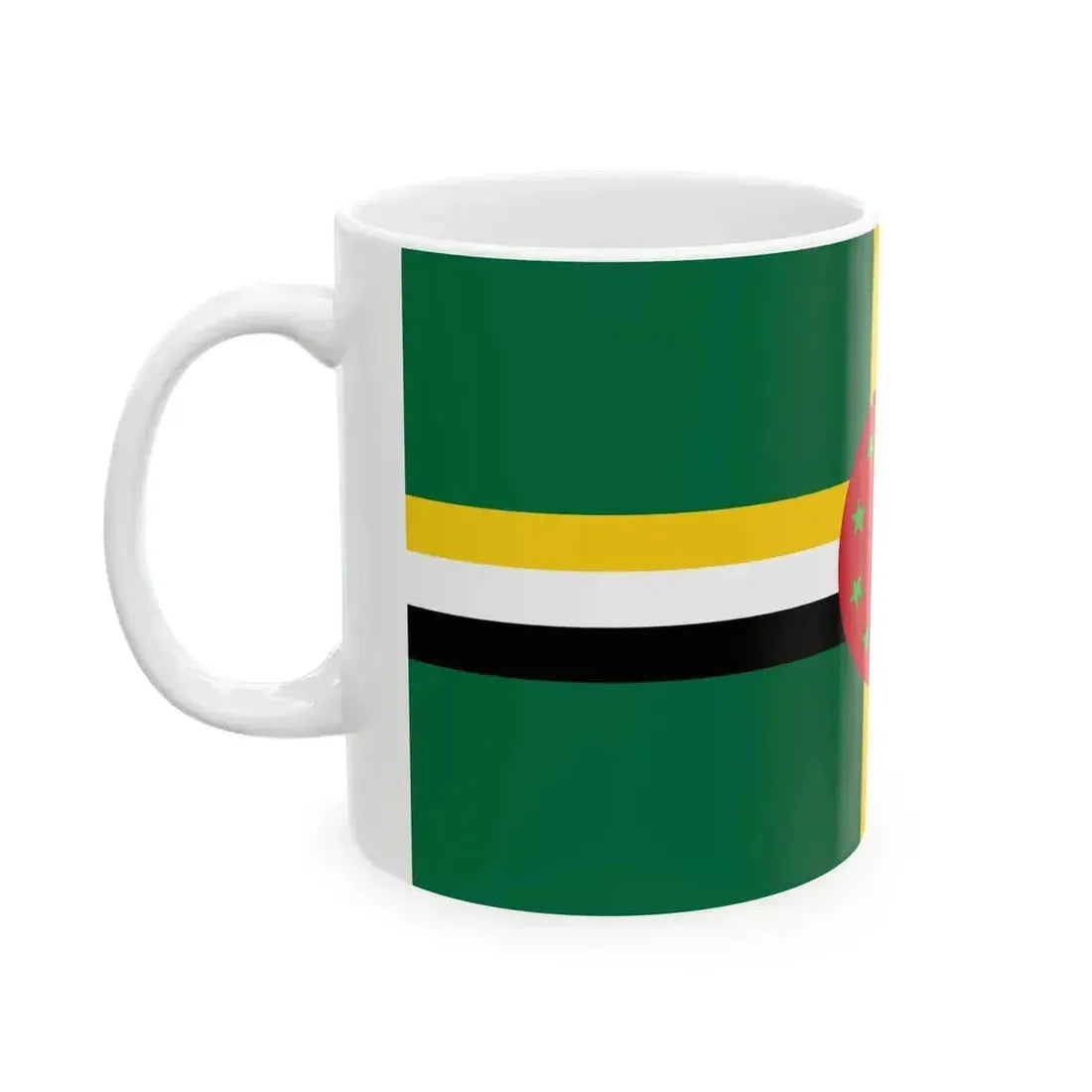 Flag of Dominica 1978-1981 (Dominica) White Coffee Mug - Go Mug Yourself