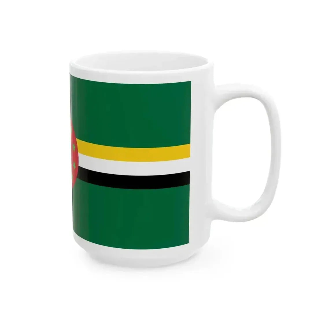 Flag of Dominica 1978-1981 (Dominica) White Coffee Mug - Go Mug Yourself