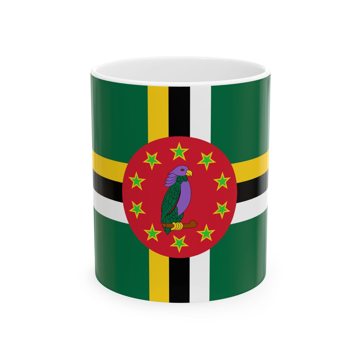 Flag of Dominica 1981-1988 3-2 (Dominica) White Coffee Mug-11oz-Go Mug Yourself