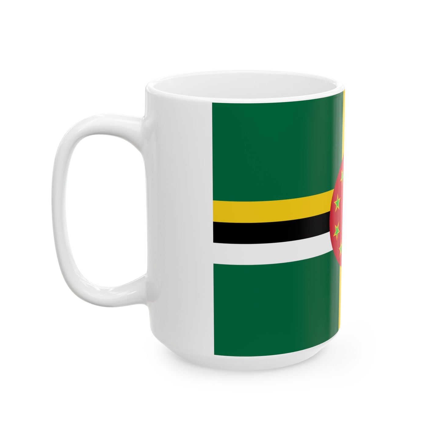 Flag of Dominica 1981-1988 3-2 (Dominica) White Coffee Mug-Go Mug Yourself