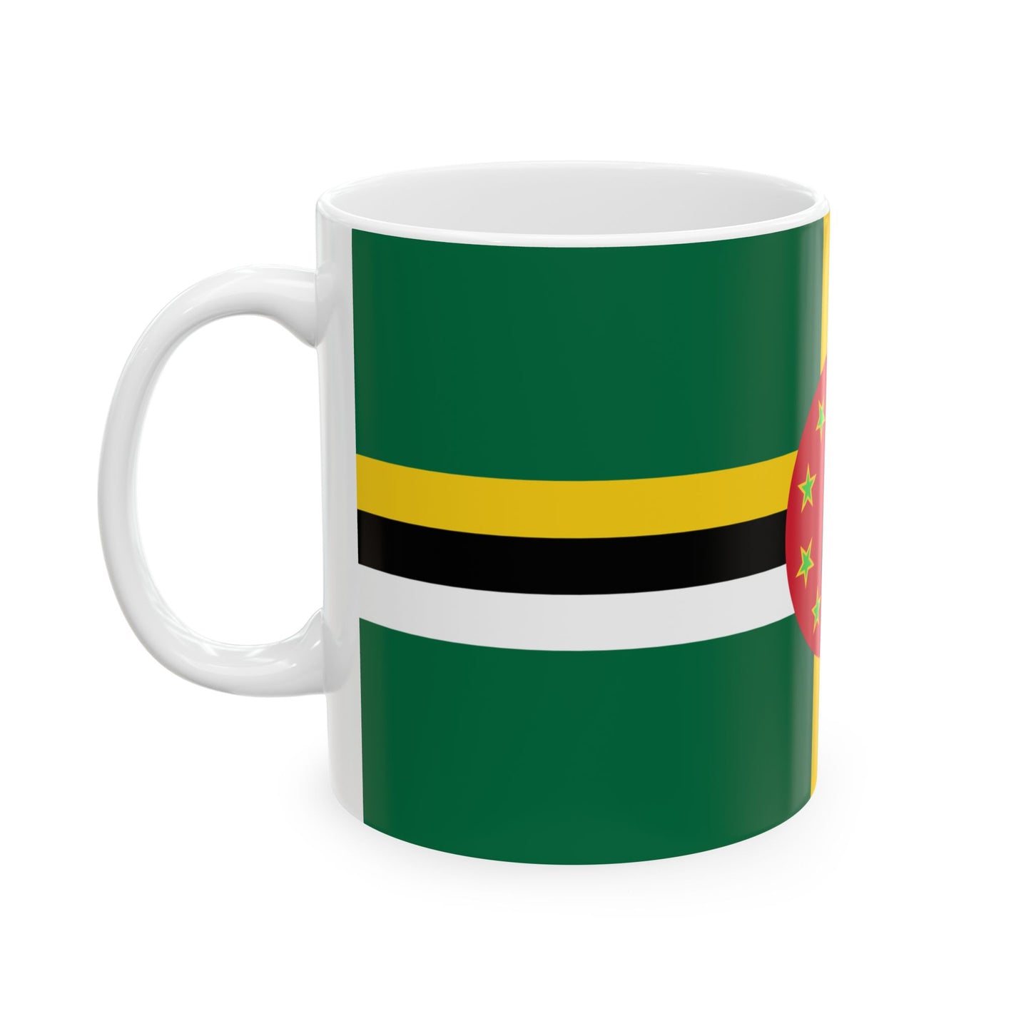Flag of Dominica 1981-1988 (Dominica) White Coffee Mug-Go Mug Yourself