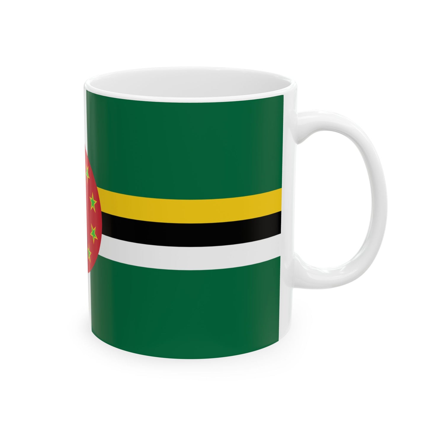 Flag of Dominica 1981-1988 (Dominica) White Coffee Mug-Go Mug Yourself