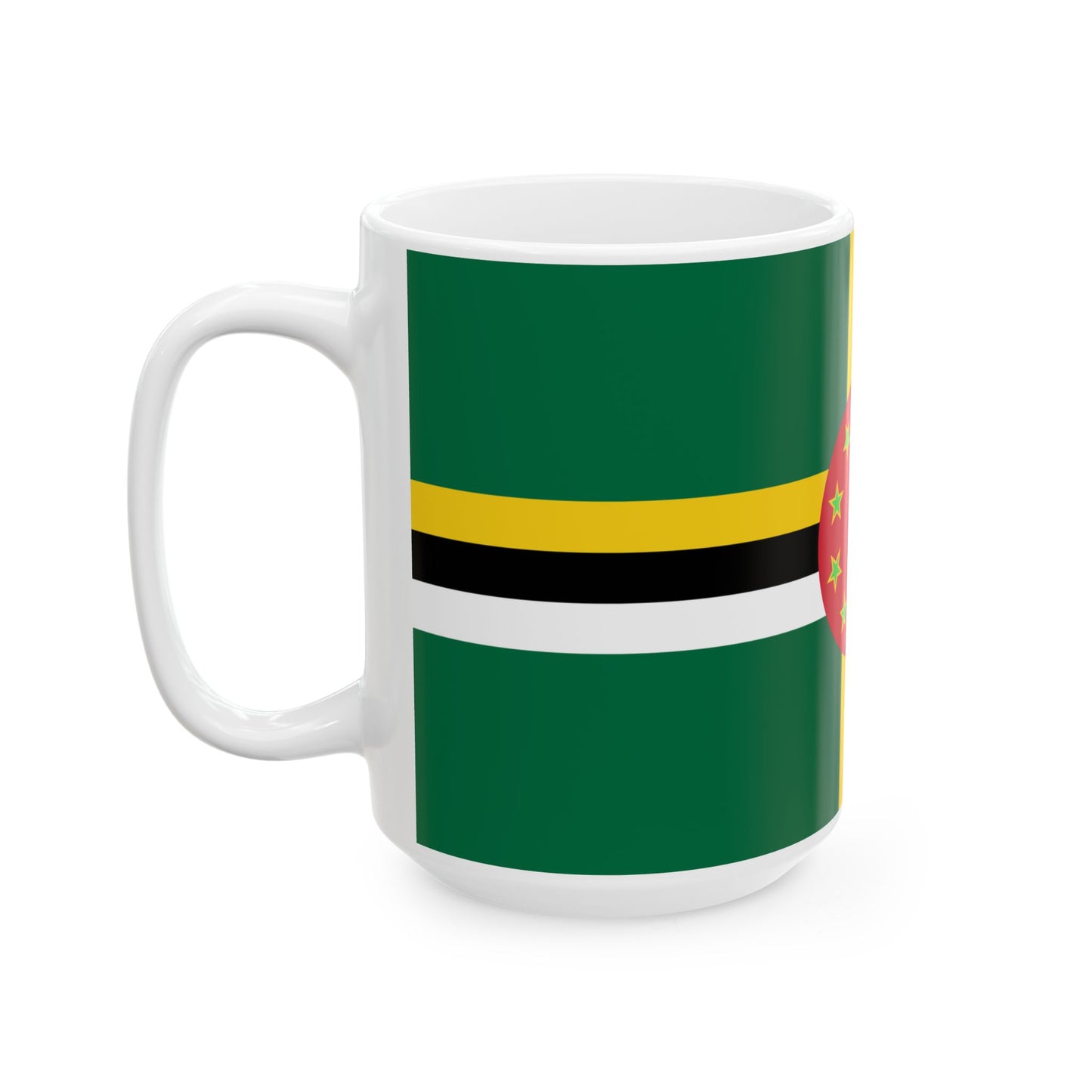 Flag of Dominica 1981-1988 (Dominica) White Coffee Mug-Go Mug Yourself