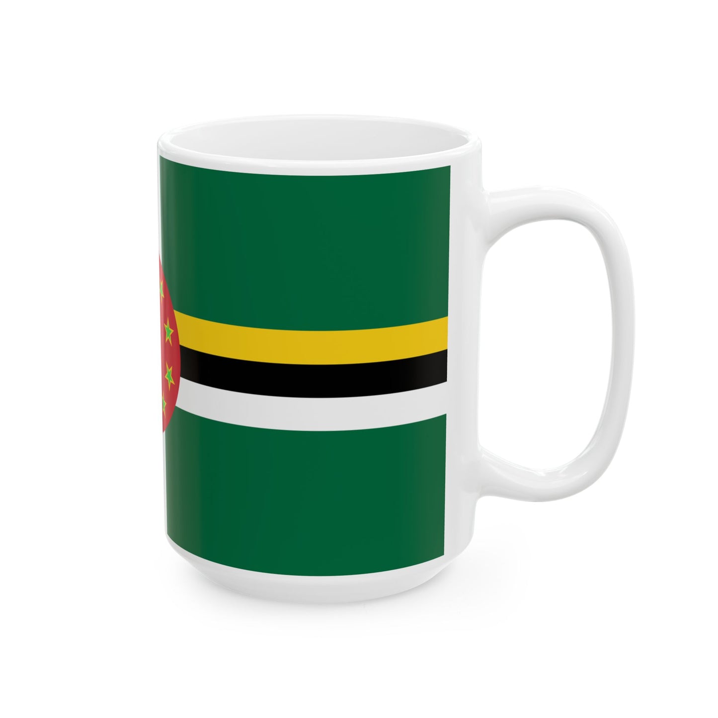 Flag of Dominica 1981-1988 (Dominica) White Coffee Mug-Go Mug Yourself