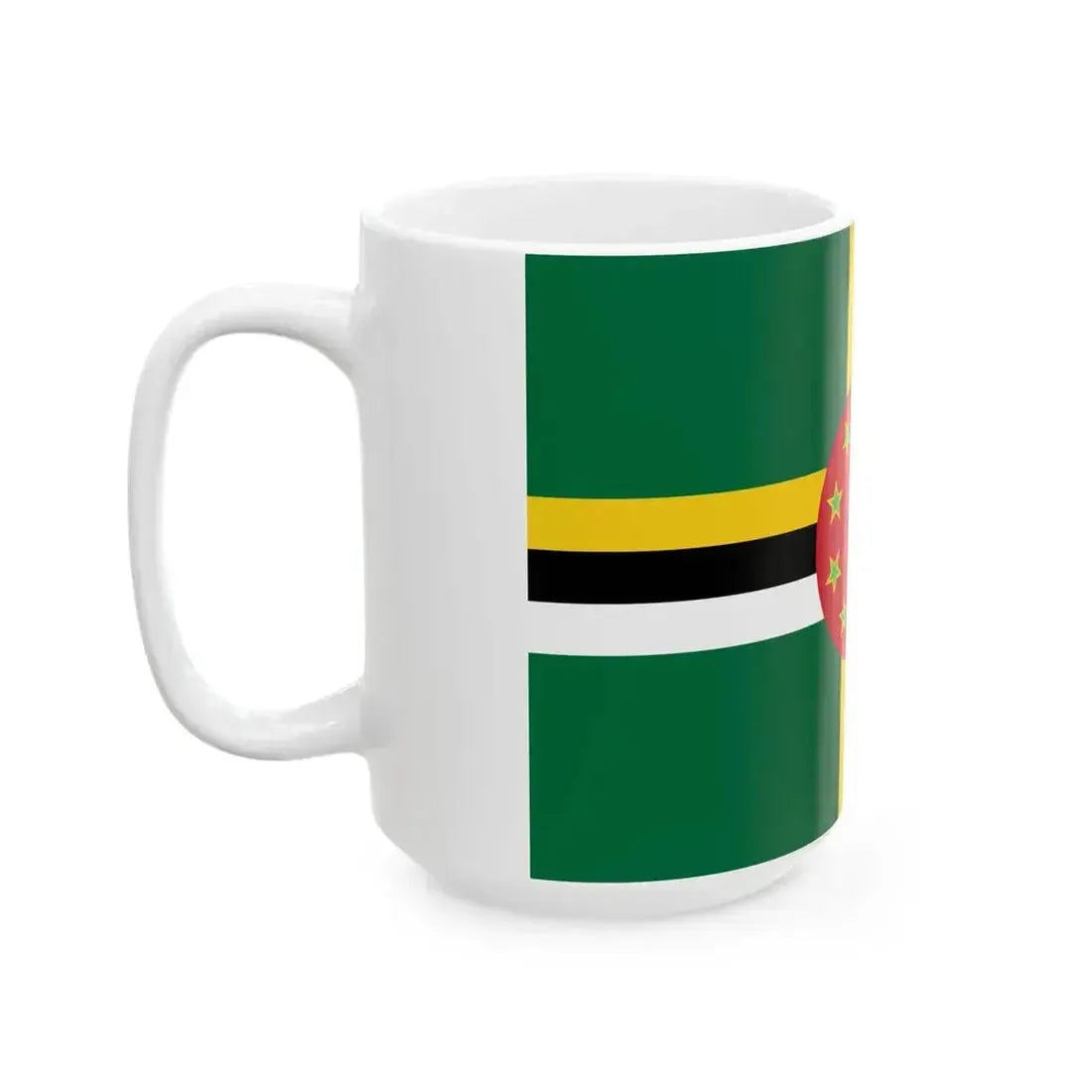 Flag of Dominica 1988-1990 3-2 (Dominica) White Coffee Mug - Go Mug Yourself
