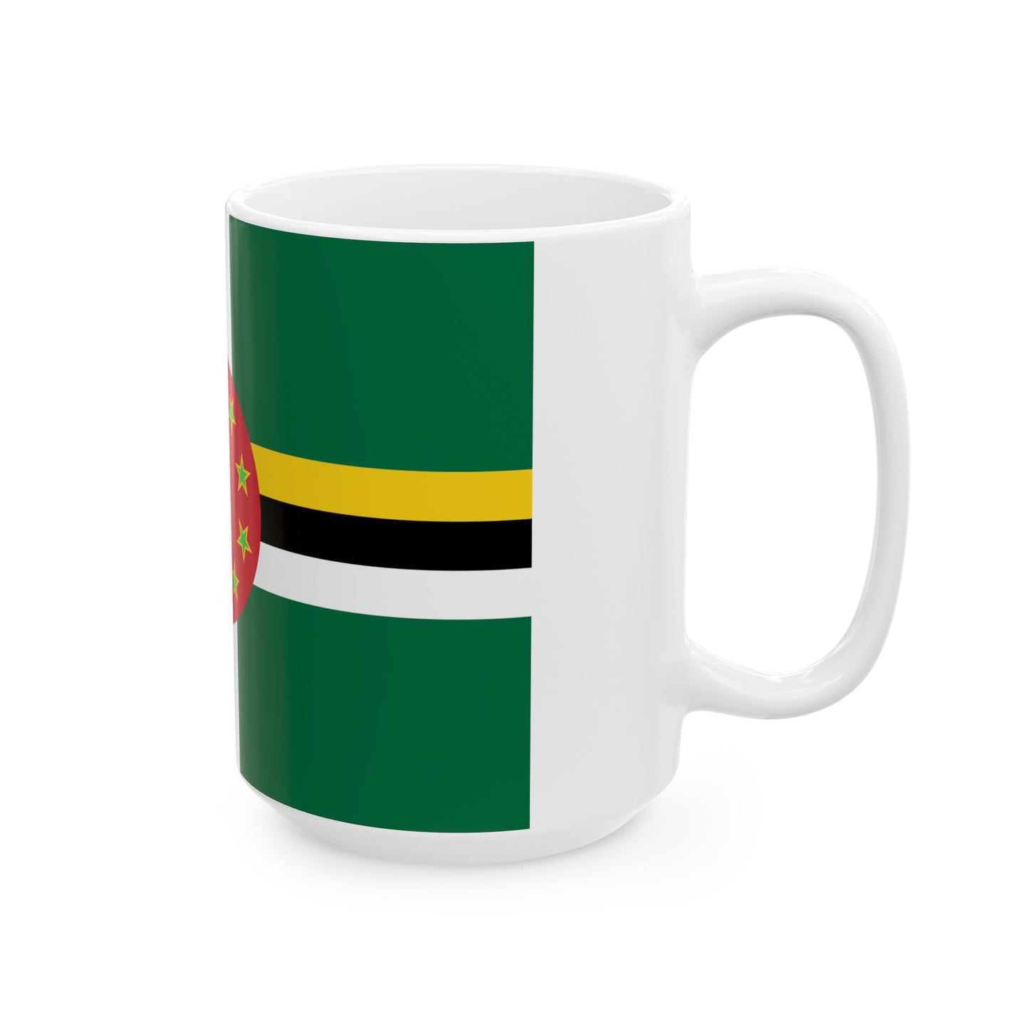 Flag of Dominica 1988-1990 3-2 (Dominica) White Coffee Mug-Go Mug Yourself