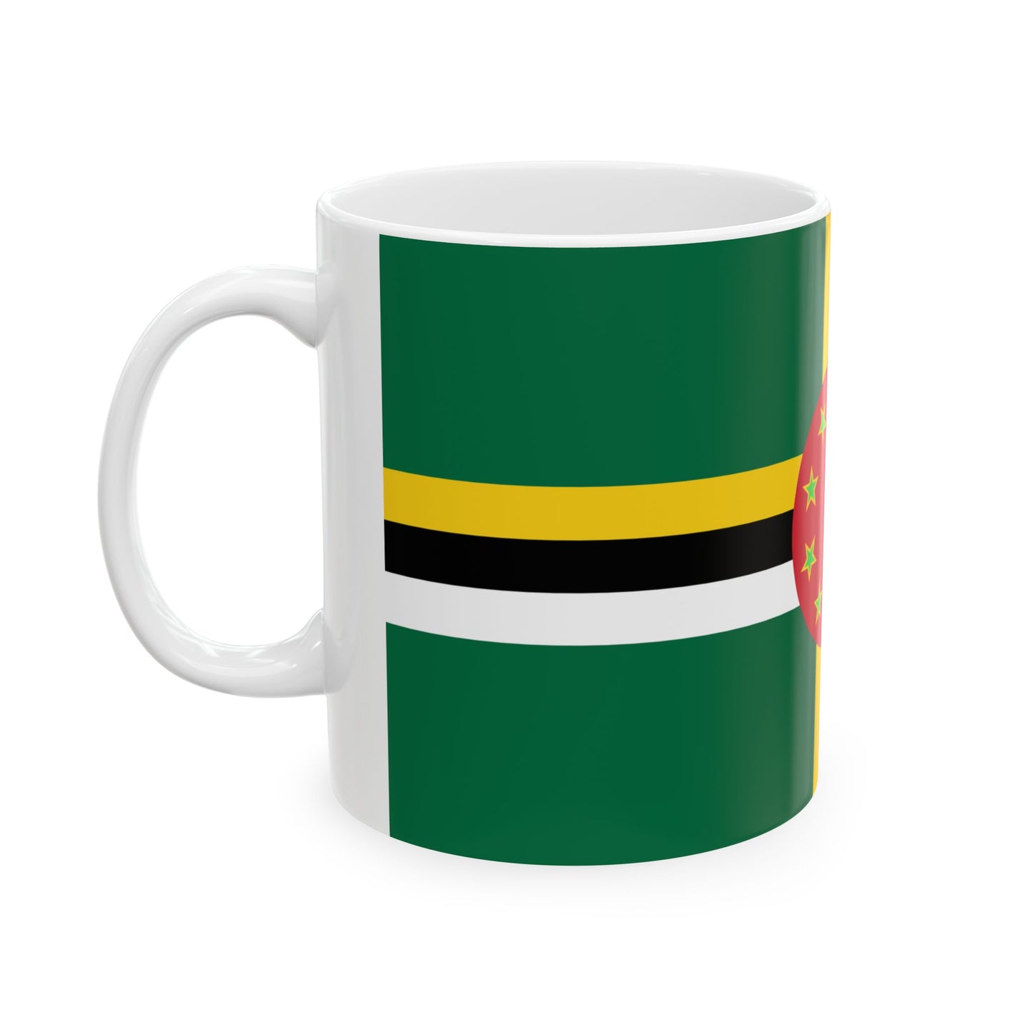Flag of Dominica 1988-1990 (Dominica) White Coffee Mug-Go Mug Yourself