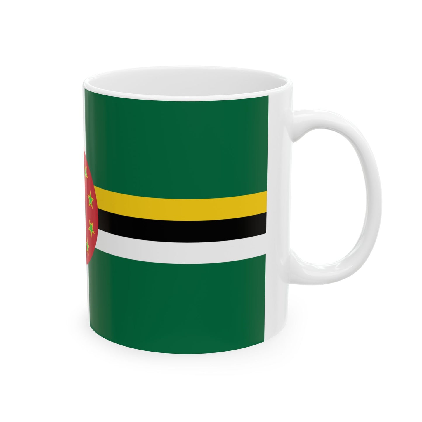 Flag of Dominica 1988-1990 (Dominica) White Coffee Mug-Go Mug Yourself