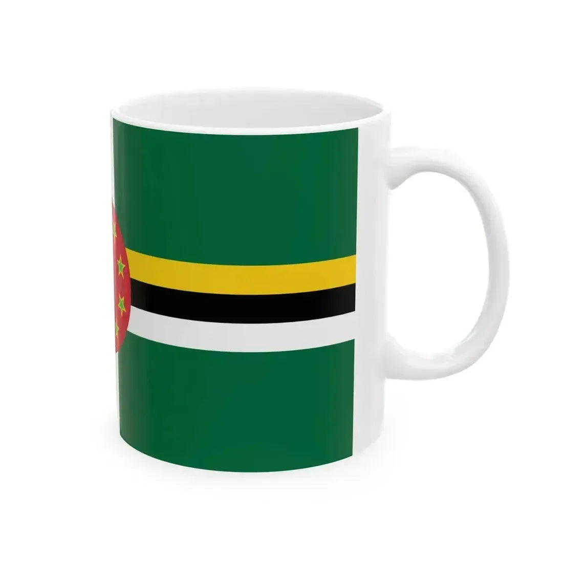 Flag of Dominica 1988-1990 (Dominica) White Coffee Mug - Go Mug Yourself