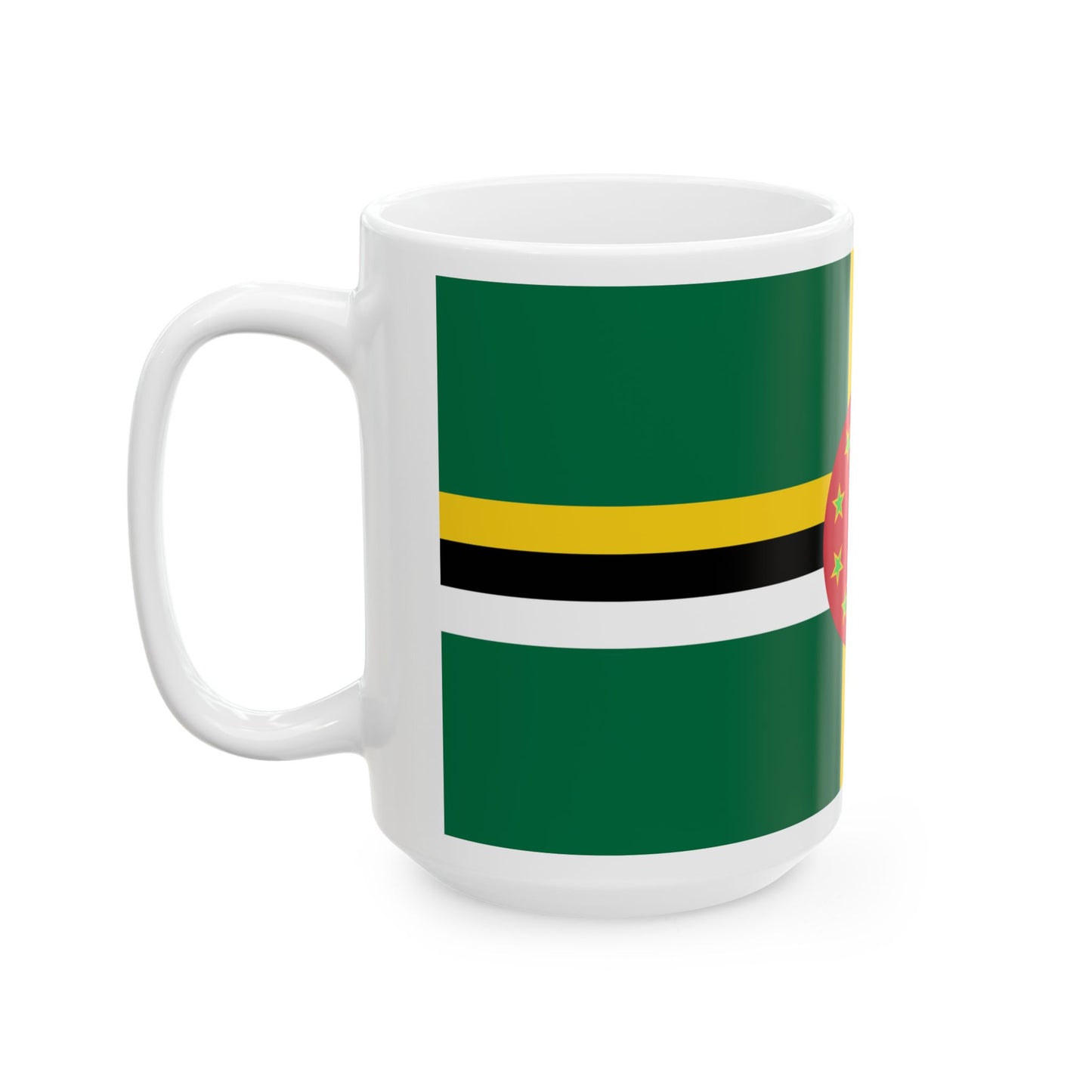 Flag of Dominica 1988-1990 (Dominica) White Coffee Mug-Go Mug Yourself