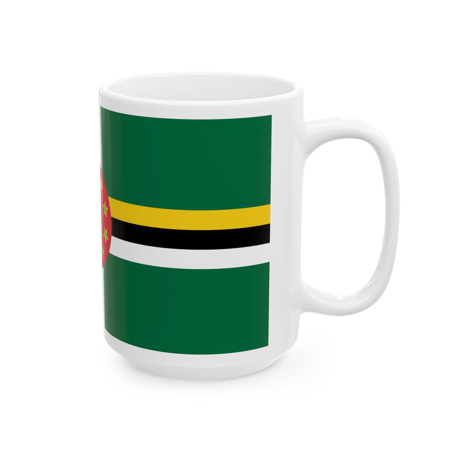 Flag of Dominica 1988-1990 (Dominica) White Coffee Mug-Go Mug Yourself