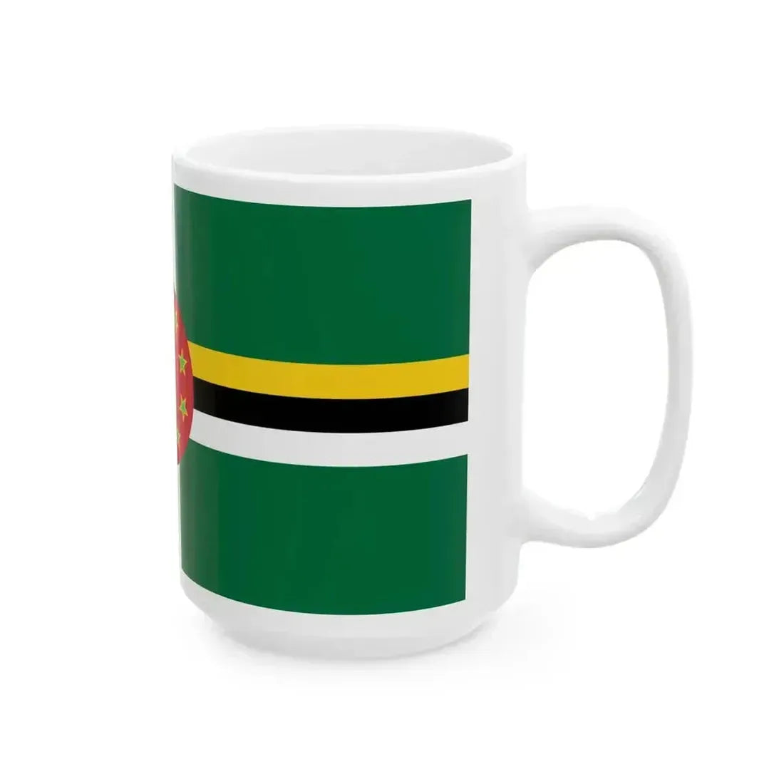 Flag of Dominica 1988-1990 (Dominica) White Coffee Mug - Go Mug Yourself