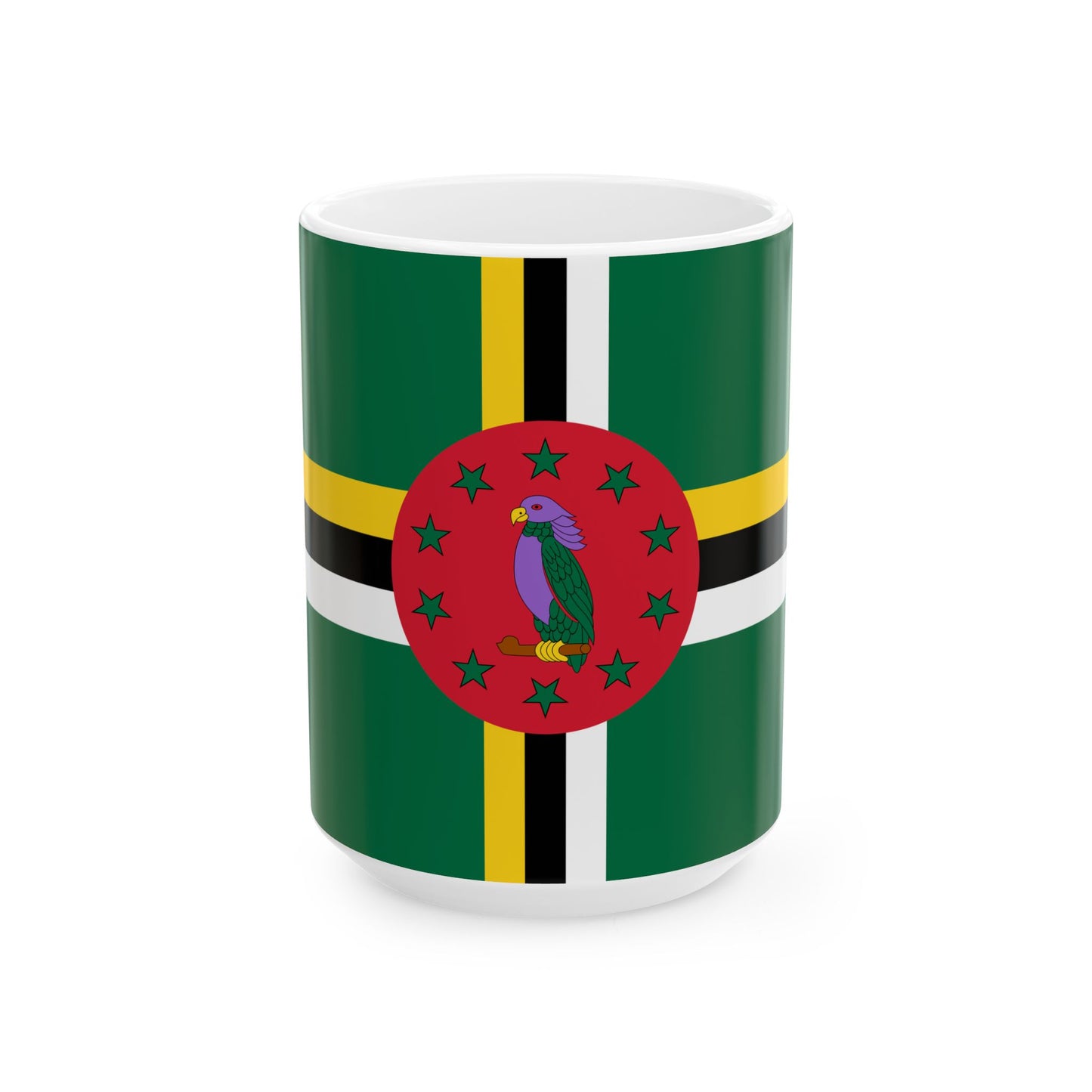 Flag of Dominica 3-2 (Dominica) White Coffee Mug-15oz-Go Mug Yourself