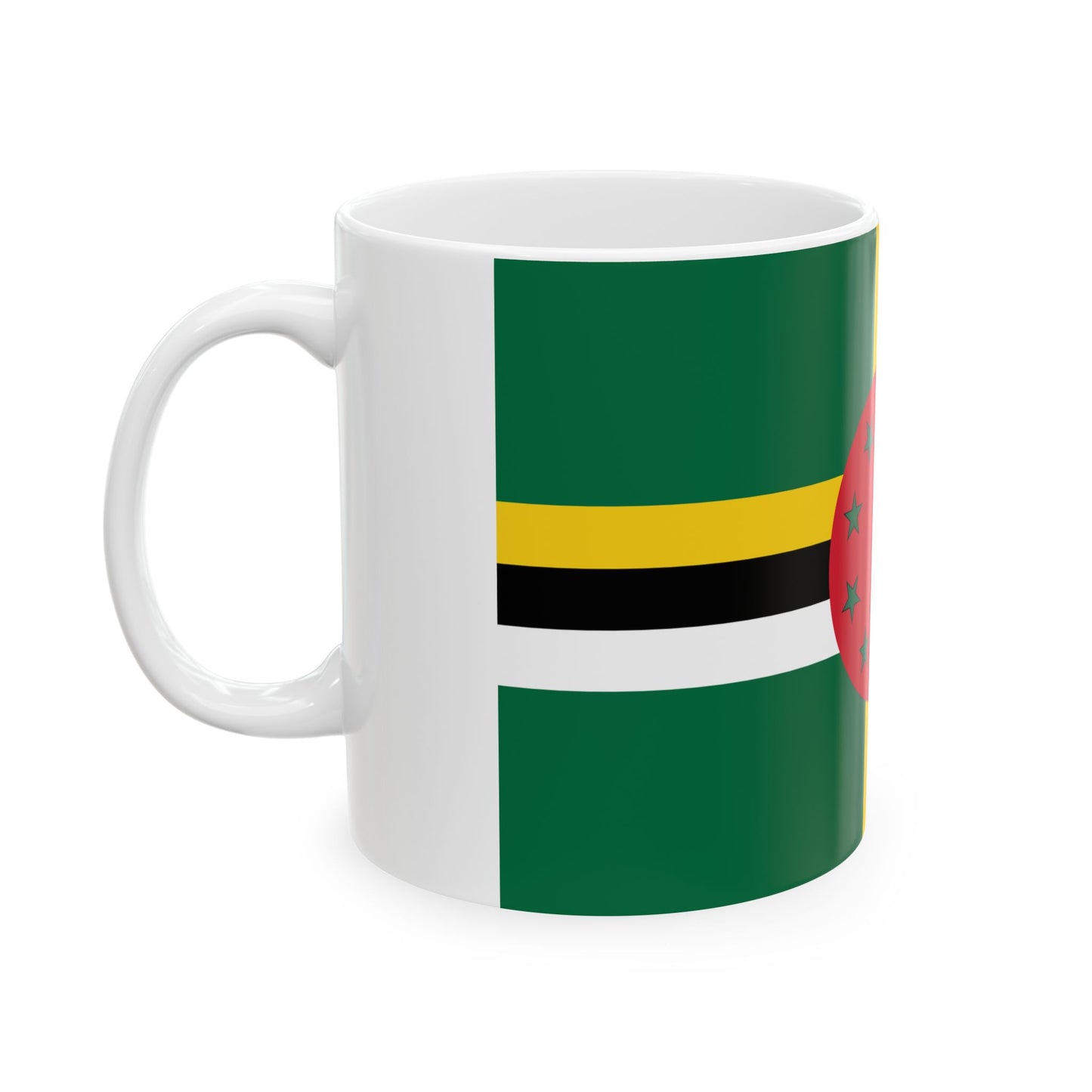 Flag of Dominica 3-2 (Dominica) White Coffee Mug-Go Mug Yourself
