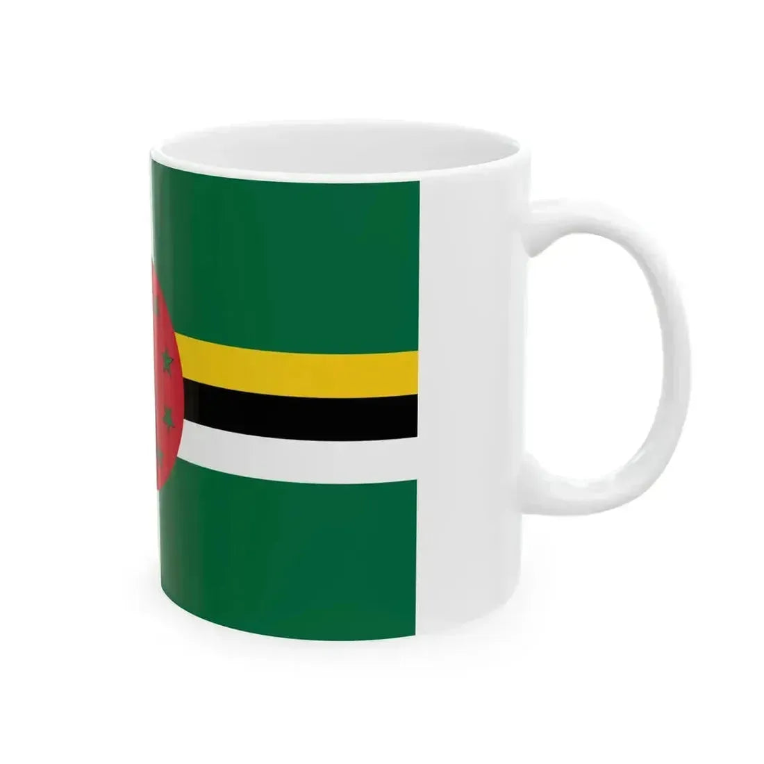 Flag of Dominica 3-2 (Dominica) White Coffee Mug - Go Mug Yourself