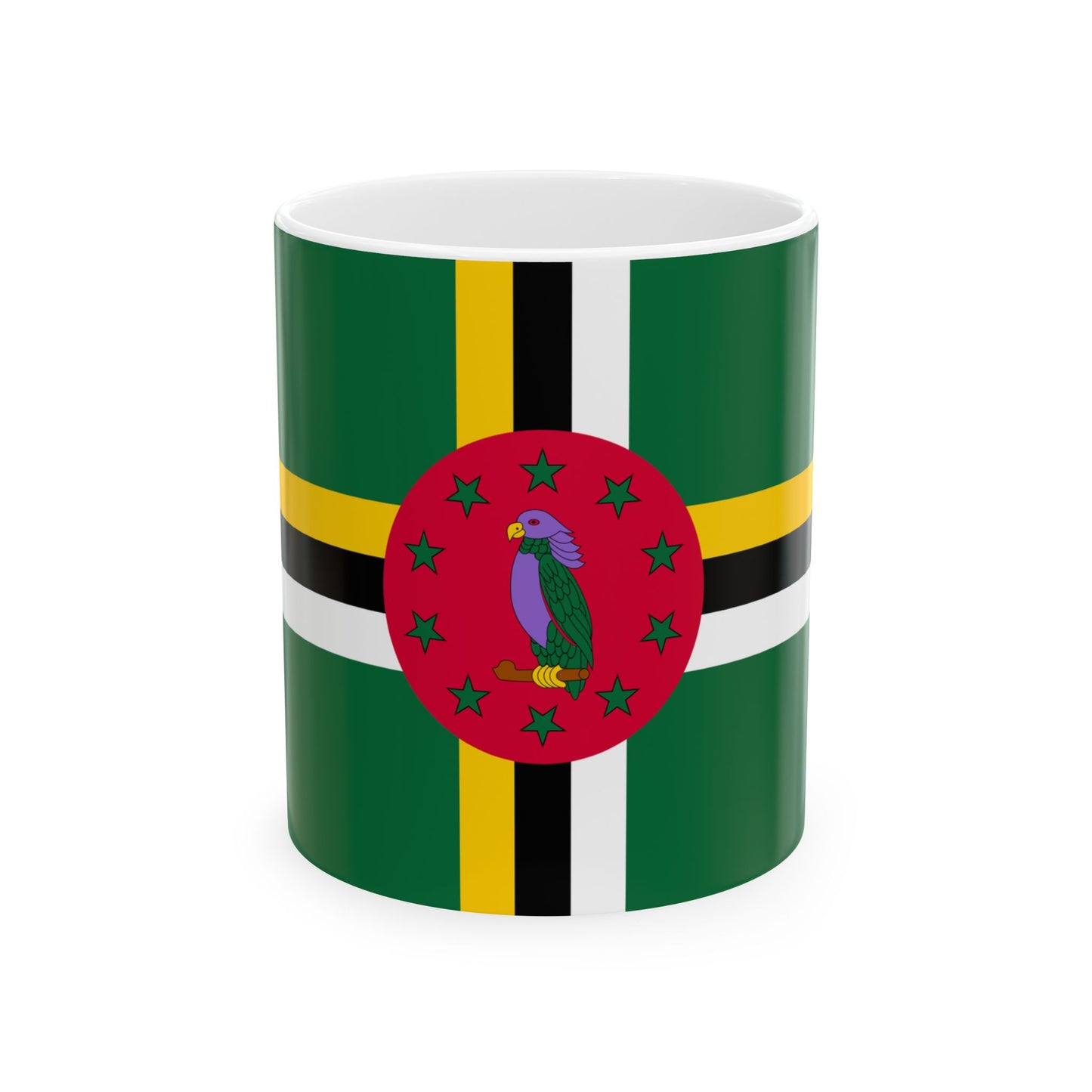 Flag of Dominica (Dominica) White Coffee Mug-11oz-Go Mug Yourself