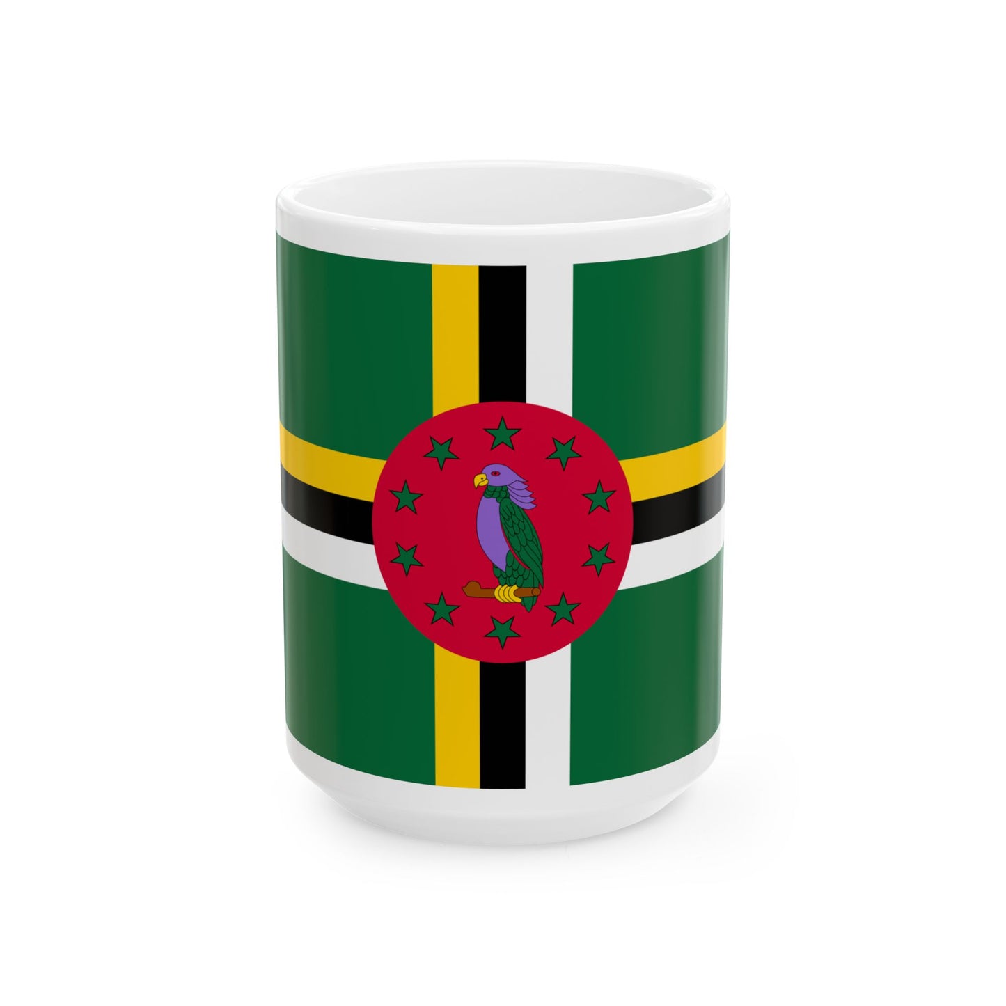 Flag of Dominica (Dominica) White Coffee Mug-15oz-Go Mug Yourself