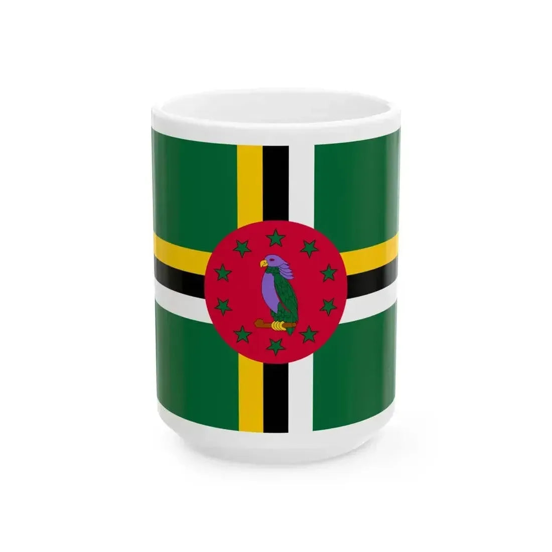 Flag of Dominica (Dominica) White Coffee Mug 15oz - Go Mug Yourself
