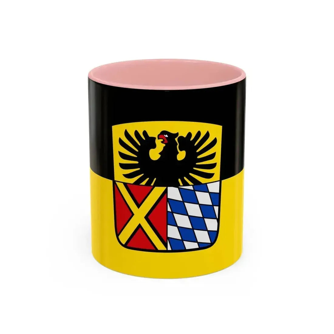 Flag of Donau Ries Germany - Accent Coffee Mug 11oz Pink - Go Mug Yourself